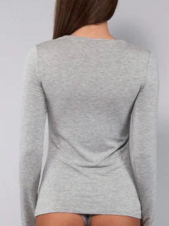 Sielei Maglia donna a maniche lunghe in modal