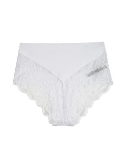 Sielei Slip donna taglio laser a vita alta in cotone e pizzo
