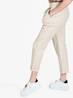 Sisan Pantaloni casual da donna con risvolto