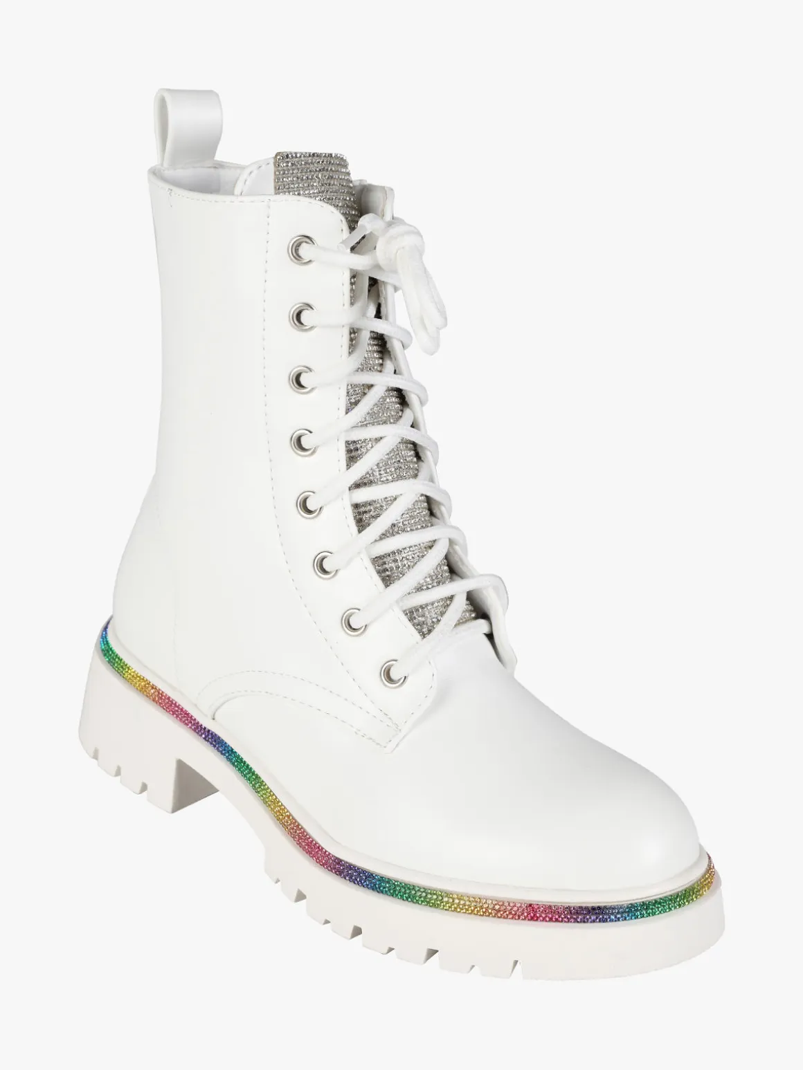 Sissi Miss Anfibi donna stringati con tacco e strass colorati