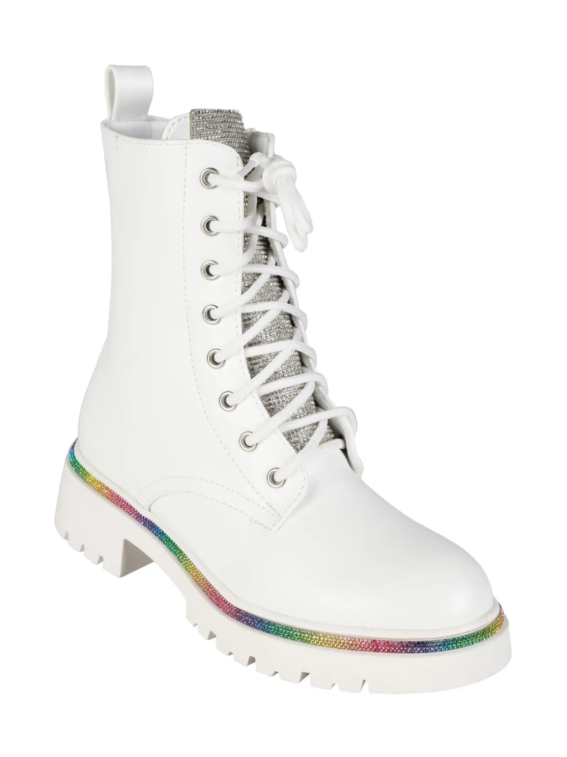Sissi Miss Anfibi donna stringati con tacco e strass colorati