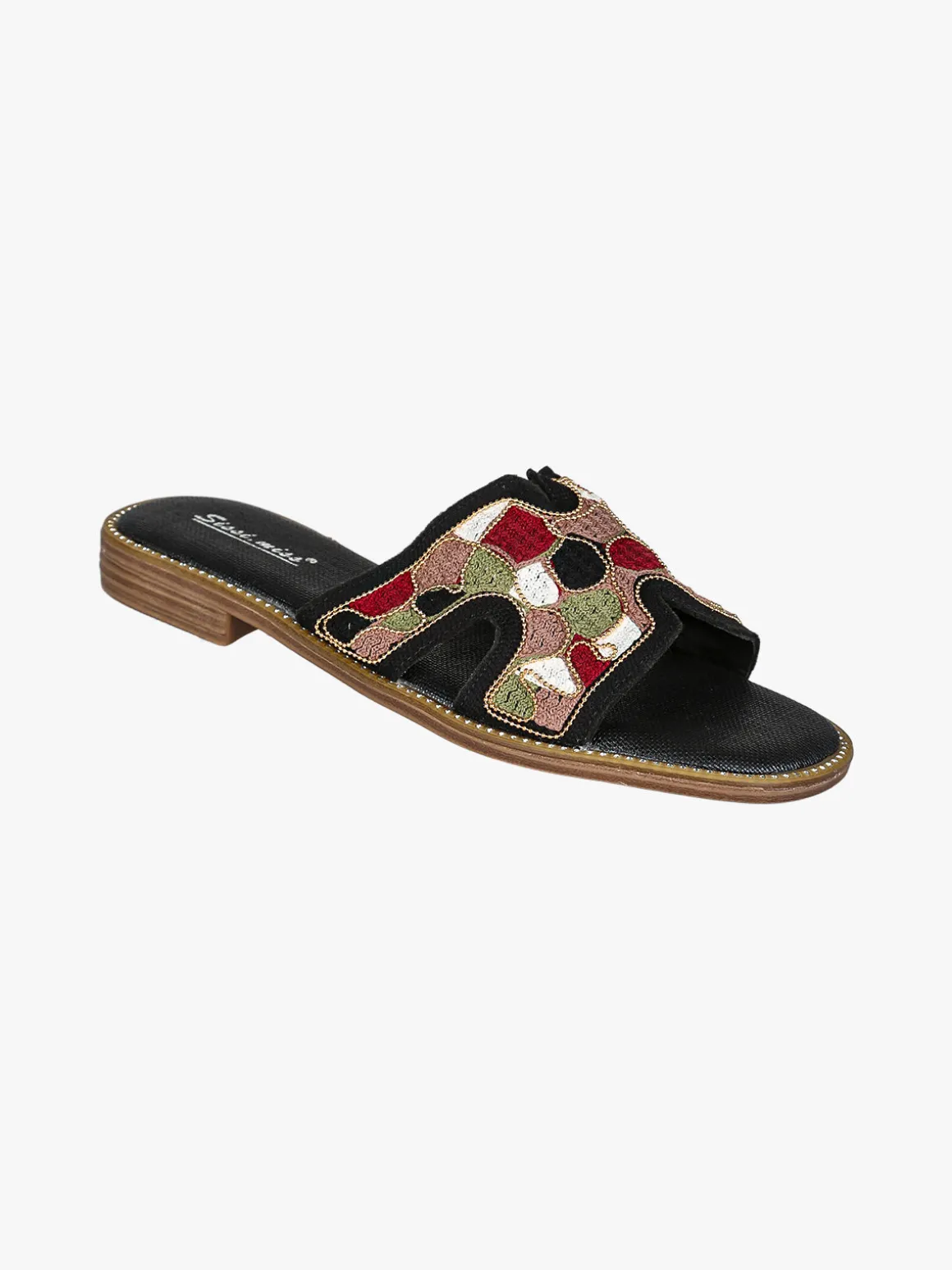 Sissi Miss Ciabatte basse da donna con fascia in tessuto - nero