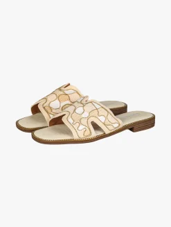 Sissi Miss Ciabatte basse da donna con fascia in tessuto - beige