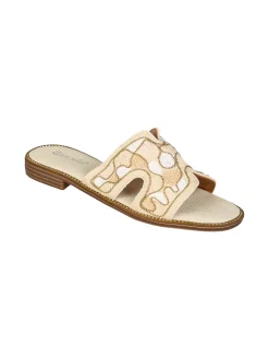 Sissi Miss Ciabatte basse da donna con fascia in tessuto - beige