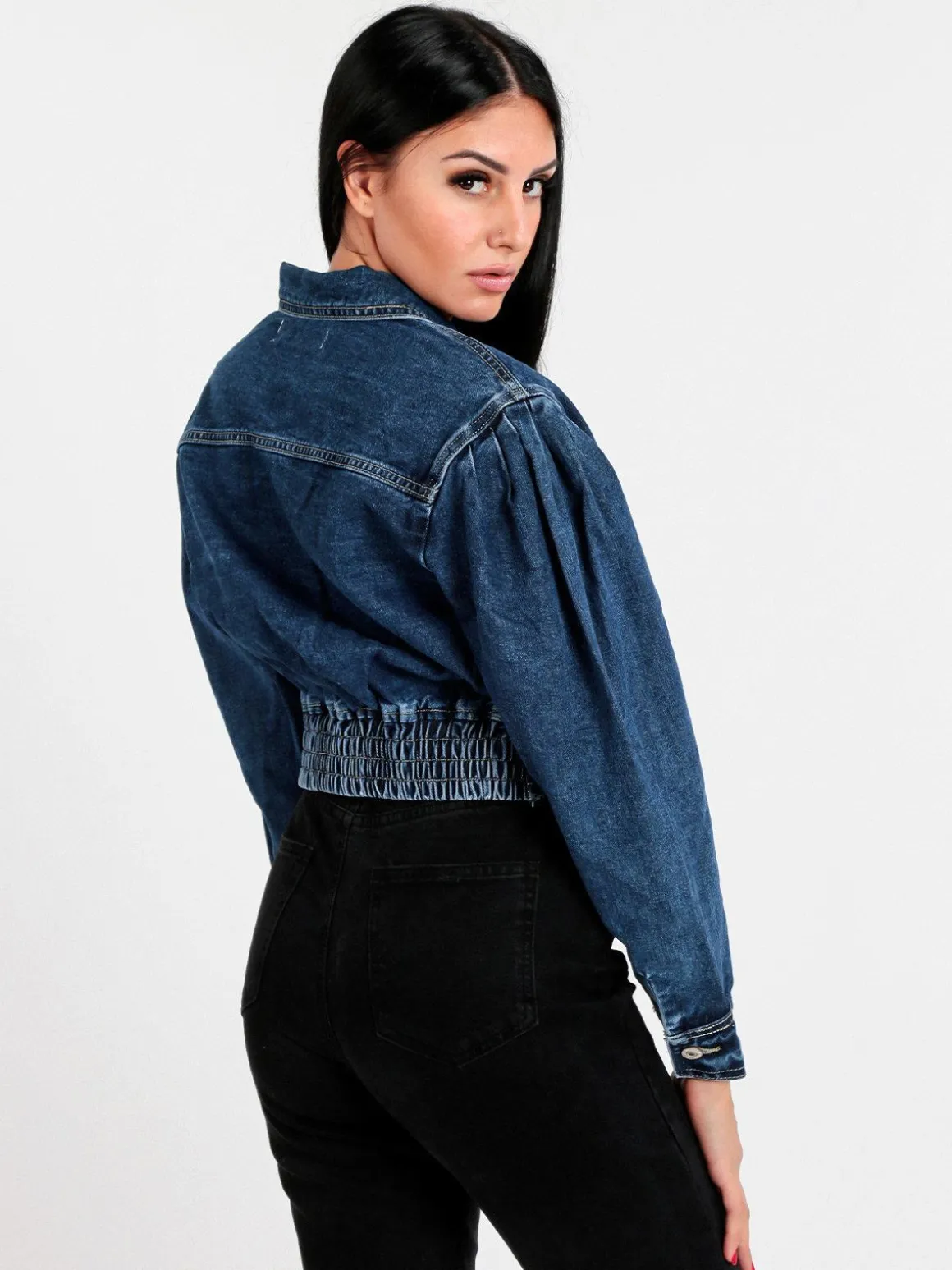 Sixte Giacca denim corta oversize