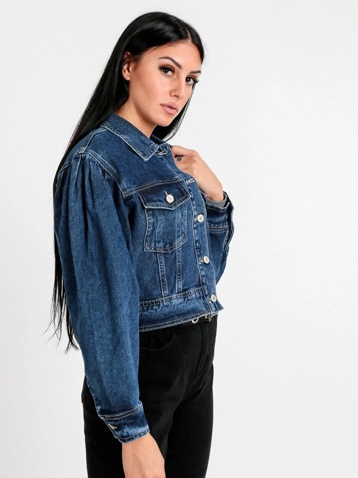 Sixte Giacca denim corta oversize