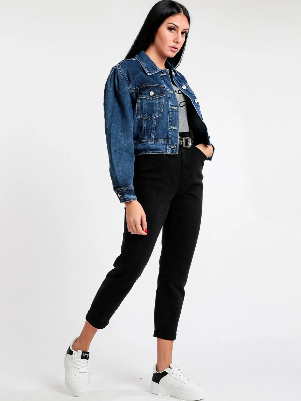 Sixte Giacca denim corta oversize