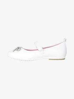 Skifidol Italian Brainrot Ballerine da bambina con strass e cinturino a strappo - bianco