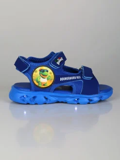 Skifidol Italian Brainrot Sandali da bambino con luci e cinturini a strappo - blu