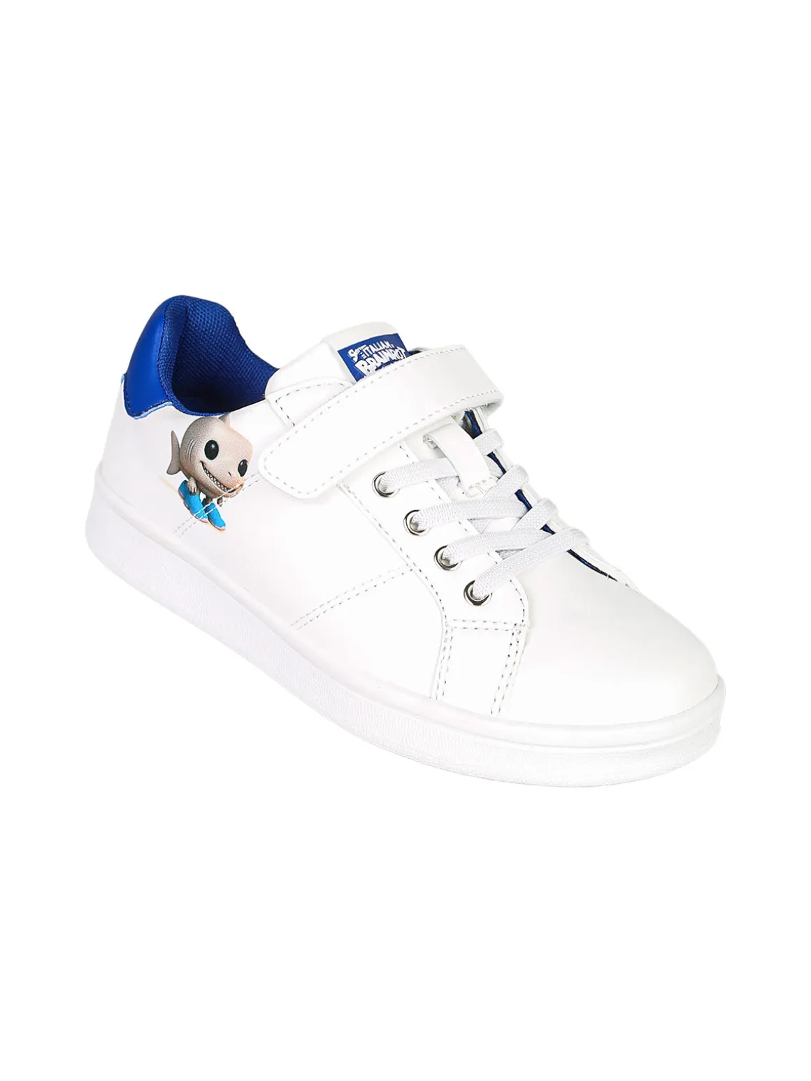 Skifidol Italian Brainrot Sneakers basse da ragazzo con cinturino a strappo - bianco