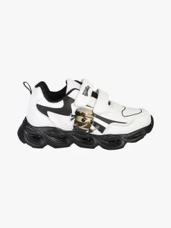 Skifidol Italian Brainrot Sneakers da ragazzo con luci e cinturini a strappo - bianco