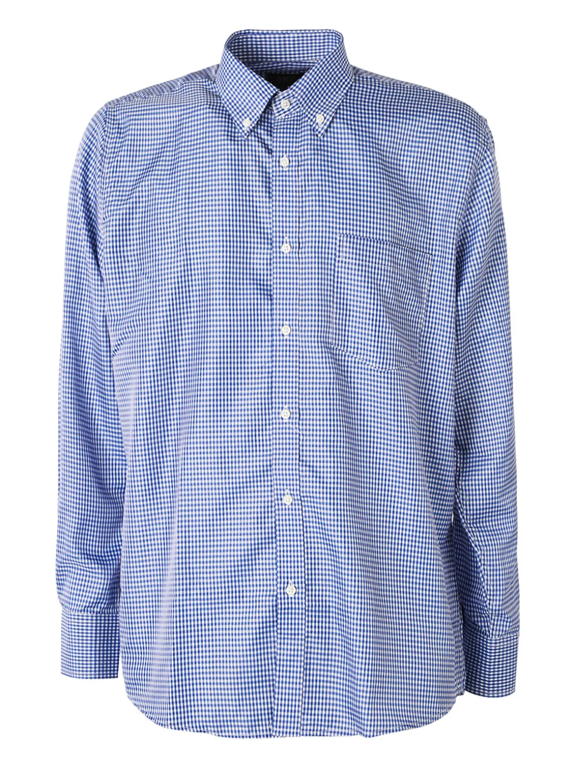 Sky Camicia da uomo a quadretti con maniche lunghe - blu