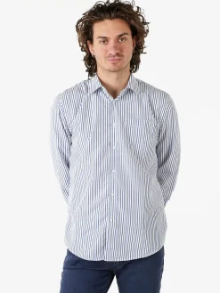 Sky Camicia da uomo rigata a maniche lunghe - multicolore