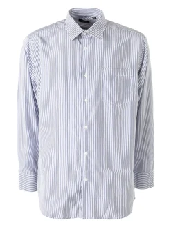 Sky Camicia rigata da uomo a maniche lunghe - blu scuro