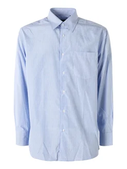 Sky Camicia rigata da uomo a maniche lunghe - azzurro