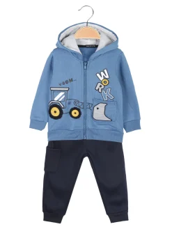 Small Gang Completo 3 pezzi da neonato con cappuccio e zip