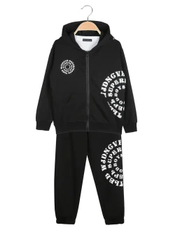 Small Gang Completo tuta da bambino 3 pezzi con cappuccio e zip - nero