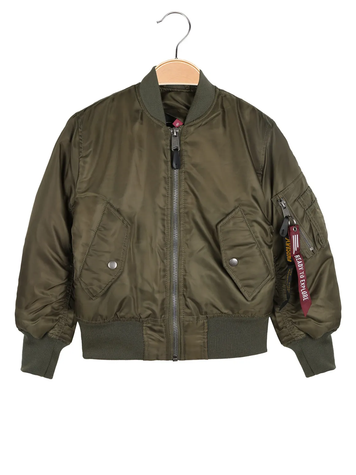 Small Gang Giubbotto bomber da ragazzo con zip - militare