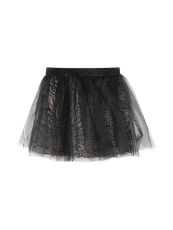 Smile Yes Completo 3 pezzi da bambina con giacca in ecopelle e gonna in tulle