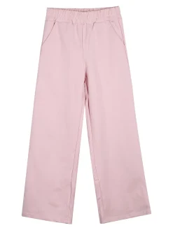 Smile Yes Completo tuta 2 pezzi con cappuccio e strass a gamba larga - rosa