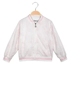 Smile Yes Giacca da bambina modello bomber con ricami