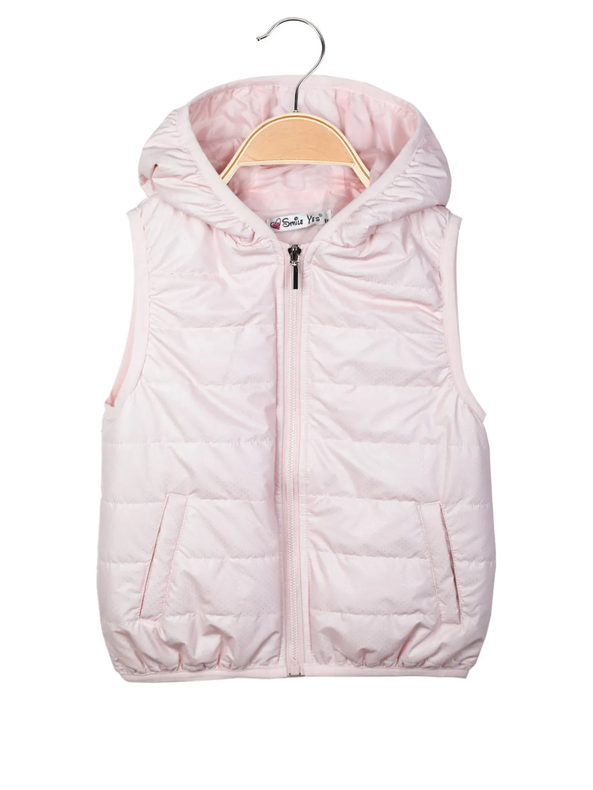 Smile Yes Gilet imbottito da bambina con cappuccio