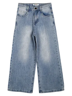 Smile Yes Jeans da bambina a gamba larga con strass - jeans