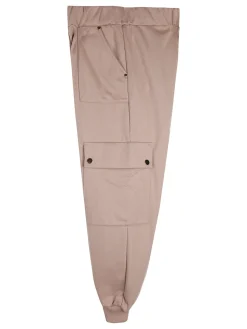 Smile Yes Pantaloni cargo da bambina in felpa con polsini