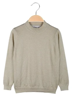 Smile Yes Pullover accollato da bambina in lurex