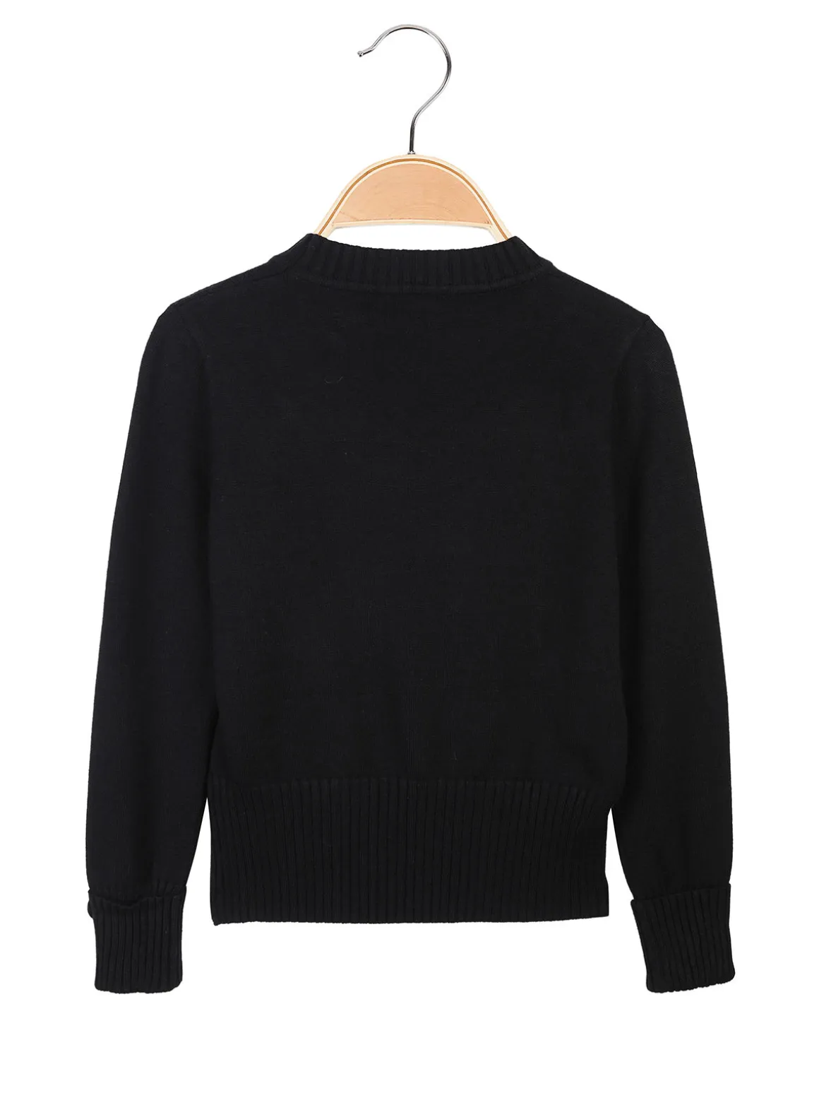 Smile Yes Pullover da bambina in maglia con taschini sul fondo