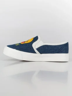 Smiley World Scarpe basse senza lacci effetto jeans