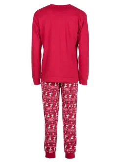 Snoopy Pigiama natalizio da uomo in cotone interlock
