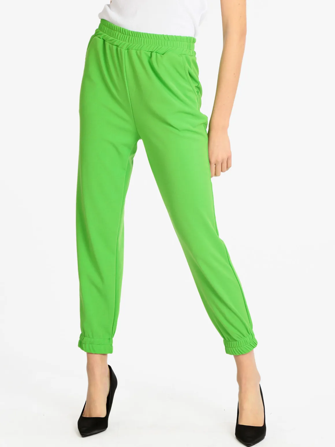 Sofy'S Chic Pantaloni morbidi donna con polsino