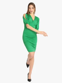 Solada Abito con manica corta donna drappeggiato
