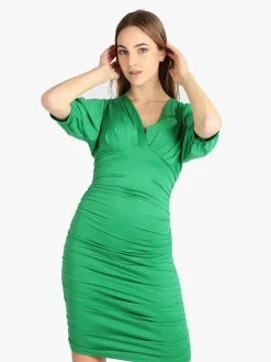 Solada Abito con manica corta donna drappeggiato