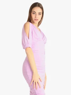 Solada Abito con manica corta donna drappeggiato