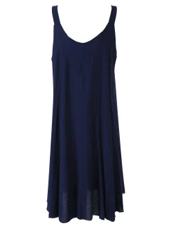 Solada Abito corto da donna oversize a spalla stretta - blu scuro
