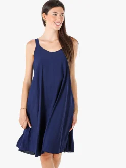Solada Abito corto da donna oversize a spalla stretta - blu scuro