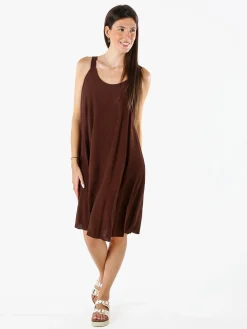 Solada Abito corto da donna oversize a spalla stretta - moro