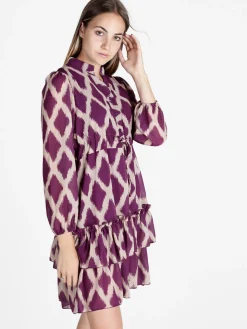 Solada Abito donna a maniche lunghe con scollo a camicia