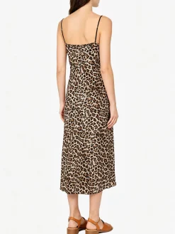 Solada Abito donna animalier con scollo a cascata e spalline sottili - multicolore