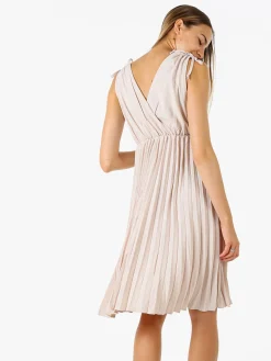 Solada Abito donna a spalla larga con gonna plissettata - beige