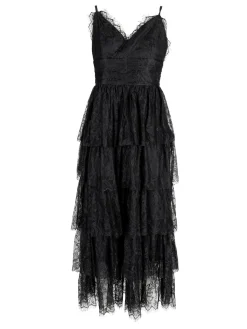Solada Abito donna elegante in pizzo con balze