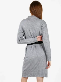 Solada Abito donna in maglia accollato - grigio