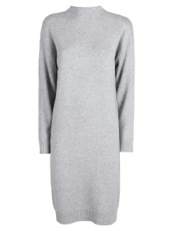 Solada Abito donna in maglia accollato - grigio