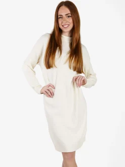 Solada Abito donna in maglia accollato - panna
