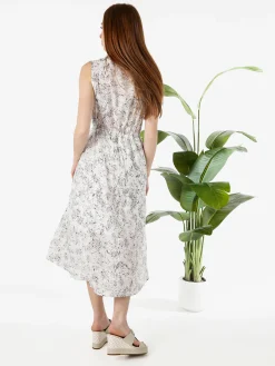 Solada Abito donna smanicato con coulisse in vita - marrone