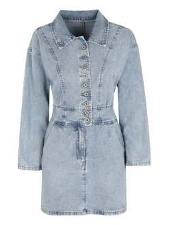 Solada Abito in jeans a maniche lunghe con bottoni