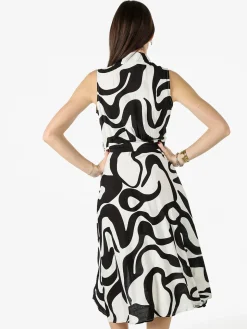 Solada Abito lungo da donna a camicia senza maniche - nero