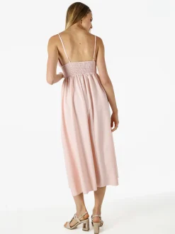 Solada Abito lungo da donna con spalline sottili e coppe imbottite - rosa
